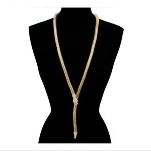 Passiana Wrap Around Snake Lariat Necklace